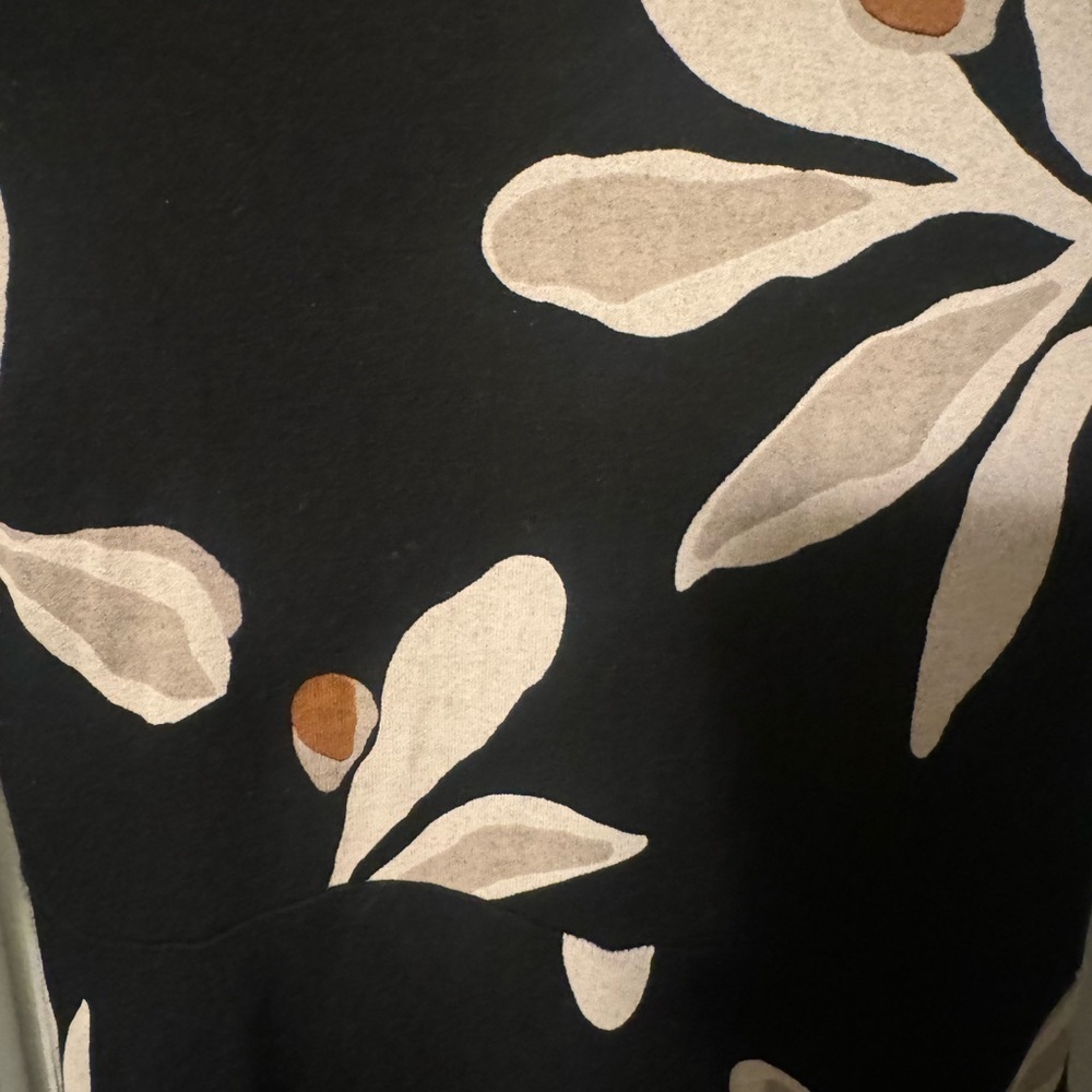 Masai size medium black floral short sleeve dress EUC - Picture 10 of 10